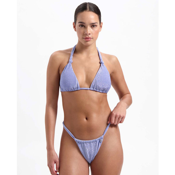 Beachlife Lavender Glitter Triangle Bikinitop