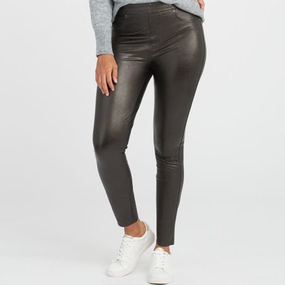 Spanx Leather Ankle Hose Black