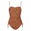Beachlife Leopard Spots Strapless Badeanzug