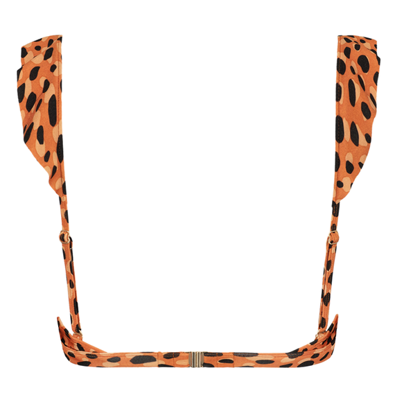 Beachlife Leopard Spots Plunge Bikinitop