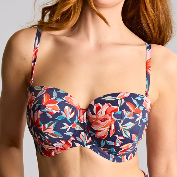 Panache Swim Liliflora Bandeau Bikinitop Liliflora Print