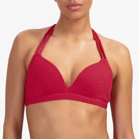Beachlife Lipstick Red Padded Triangle Bikini Oberteil