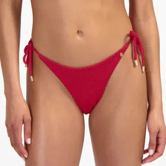 Lipstick Red Bikini Hose mit Seitlichen Bändern