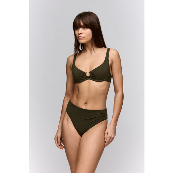Sarda Swim Lita Hoog Bikinibroekje Olive Green