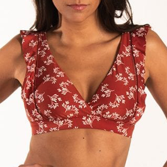 Beachlife Little Leaves Plunge Bikinitop