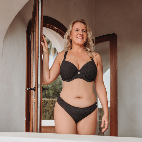Annadiva Swim Lizzard Vorgeformtes Balconette Bikini Oberteil Black 
