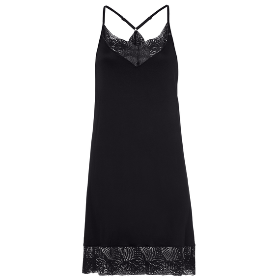 Hanro Lucy Spaghetti Nachtjurk Black