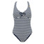 Annadiva Swim Navy Stripes Badpak Blue