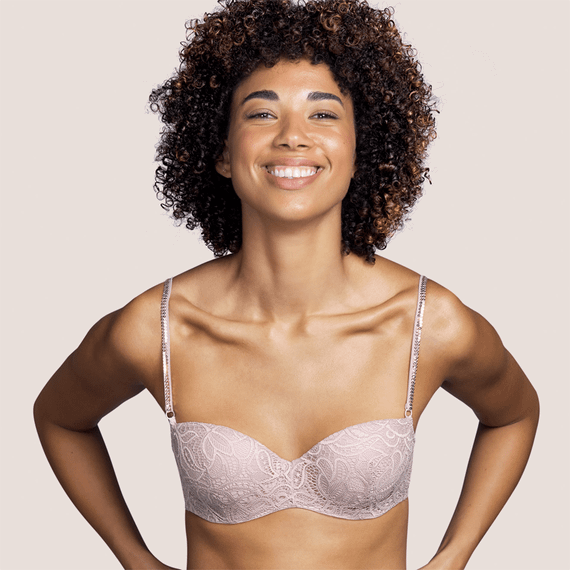 Andres Sarda Lynx Voorgevormde Balconette BH Bois De Rose