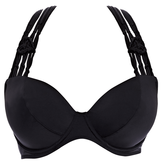 Freya Swim Macrame Halter Bikinitop Black