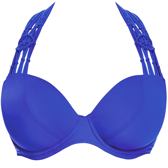 Freya Swim Macrame Halter Bikinitop Cobalt 
