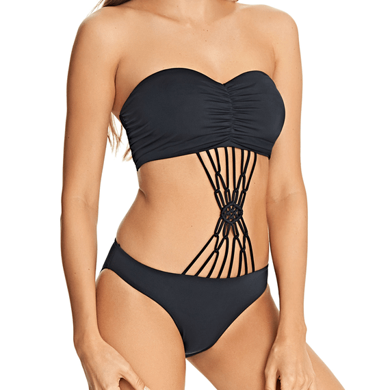 Freya Swim Macrame Monokini Black