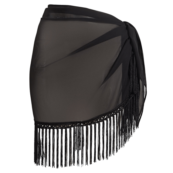 Freya Swim Macrame Pareo Black