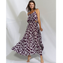 Makro Notion Maxi Dress Creamaubergine