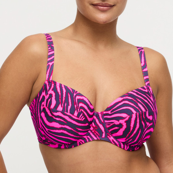 Primadonna Swim Malabo Beugel Bikinitop Hot Pink Zebra