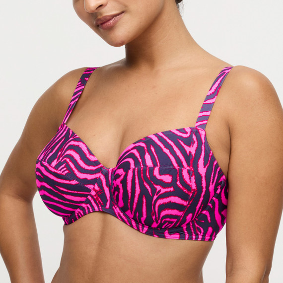 Primadonna Swim Malabo Beugel Bikinitop Hot Pink Zebra