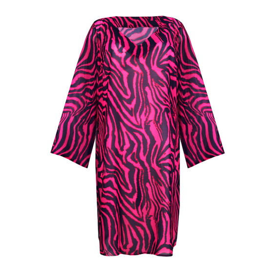 Primadonna Swim Malabo Kaftan Hot Pink Zebra