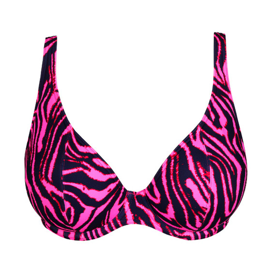 Primadonna Swim Malabo Plunge Bikini Oberteil Hot Pink Zebra