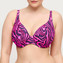 Primadonna Swim Malabo Plunge Bikini Oberteil Hot Pink Zebra