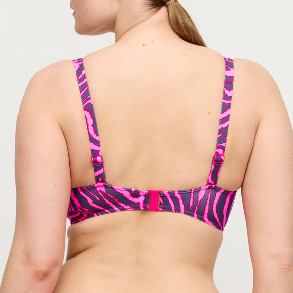 Primadonna Swim Malabo Plunge Bikini Oberteil Hot Pink Zebra