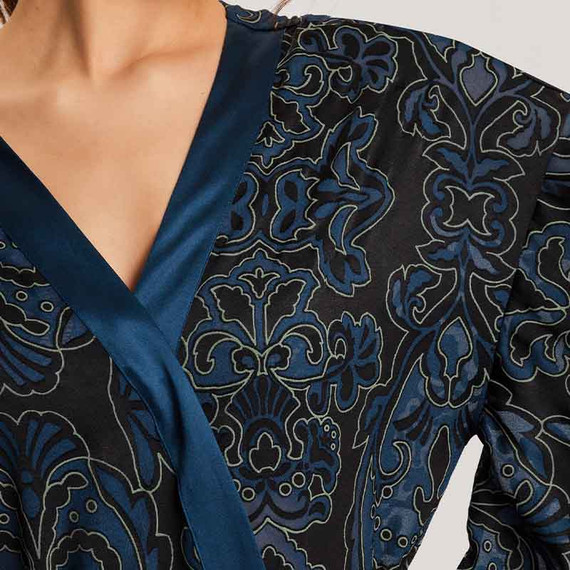 Hanro Marlene Kimono Sheer Damask