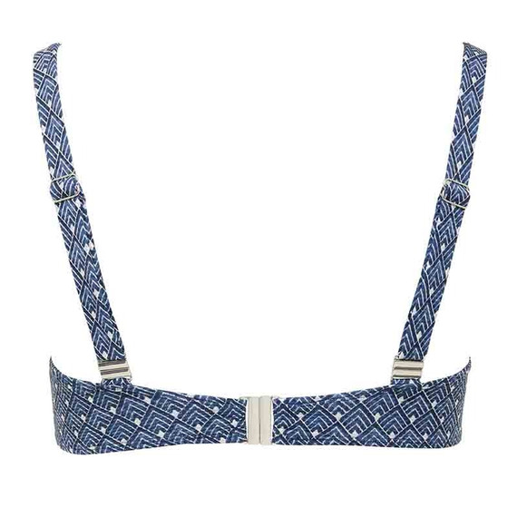 Annadiva Swim Marrakesh Blue Voorgevormde Balconette Bikinitop Art Deco Blue