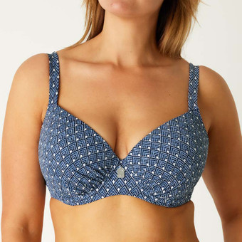Marrakesh Blue Voorgevormde Balconette Bikinitop