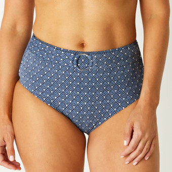 Marrakesh Blue High Waist Bikinibroekje