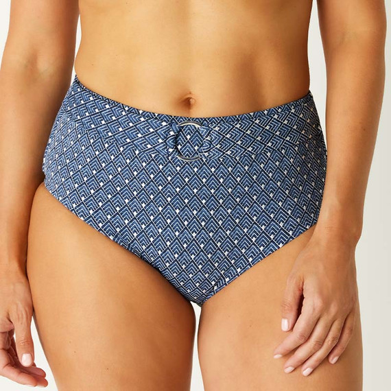 Marrakesh Blue High Waist Bikinibroekje