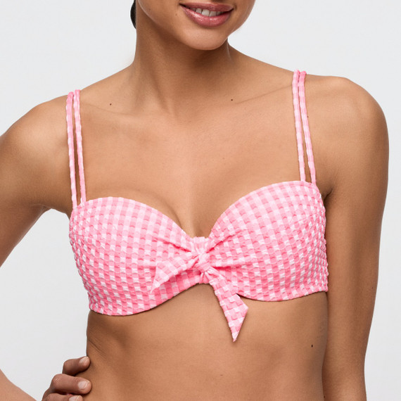 Marie Jo Swim Mary Lynn Vorgeformtes Balconette Bikini Oberteil Rose Gingham