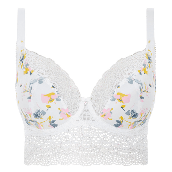 Freya Medley Longline BH White