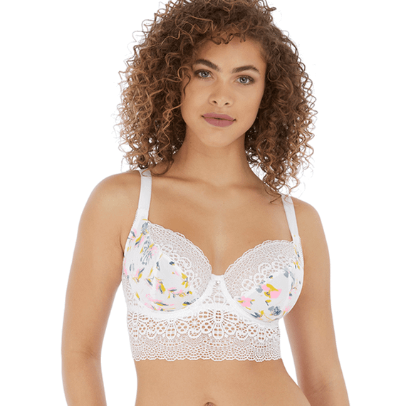 Freya Medley Longline BH White