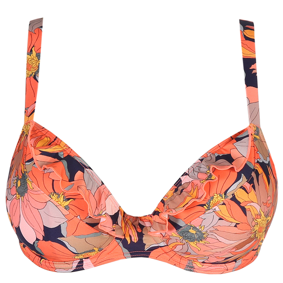 PrimaDonna Swim Melanesia Plunge Bikinitop Coral Flower 