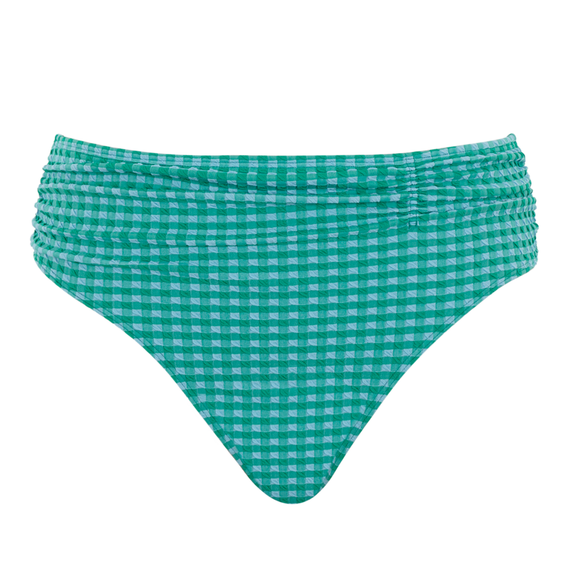 Panache Swim Gingham Hoog Bikinibroekje Green Gingham