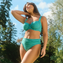 Panache Swim Gingham Hoog Bikinibroekje Green Gingham