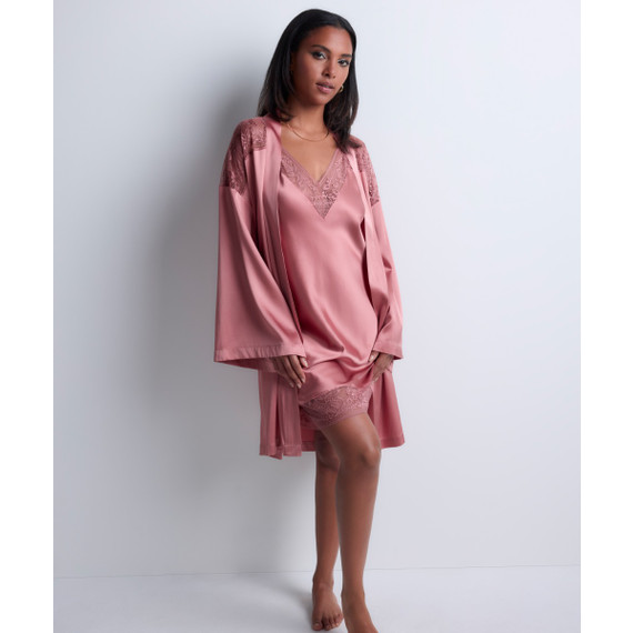 Aubade Midnight Whisper Kimono Warm Pink