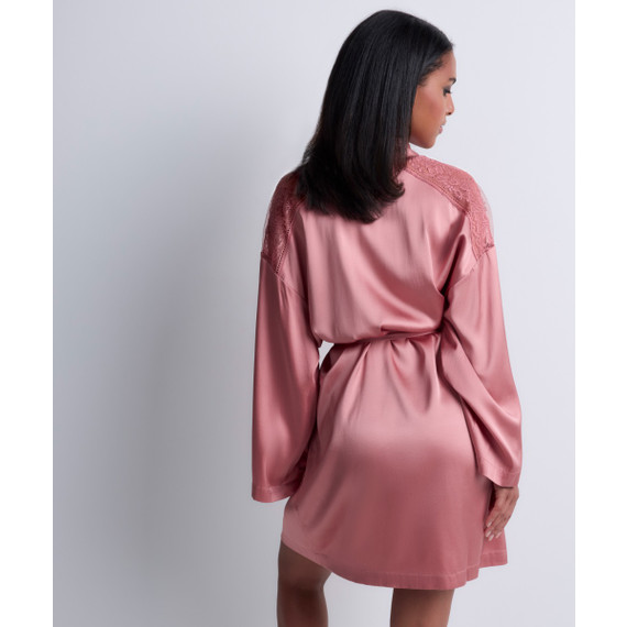 Aubade Midnight Whisper Kimono Warm Pink