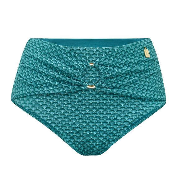Annadiva Swim Chinese Fan High Waist Bikinibroekje Aqua