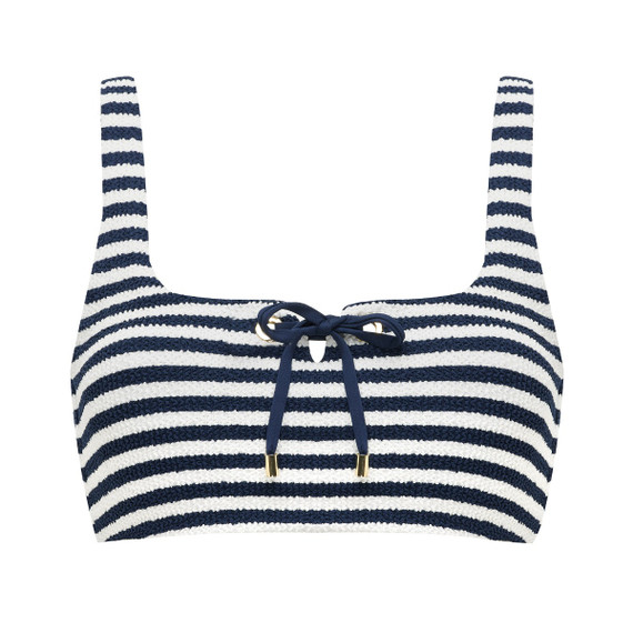 Annadiva Swim Navy Stripes Bralette Bikinitop Blue