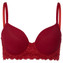 Hanro Moments Padded BH Red Dahlia