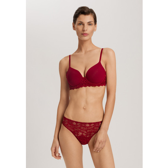 Hanro Moments Padded BH Red Dahlia