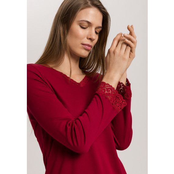 Hanro Moments Pyjamaset Red Dahlia