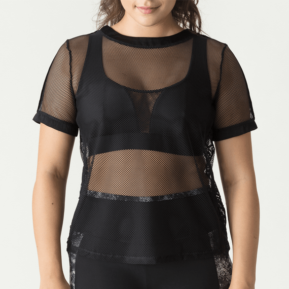 PrimaDonna x Myla Dalbesio Mesh Top Black
