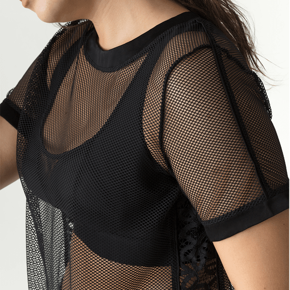 PrimaDonna x Myla Dalbesio Mesh Top Black