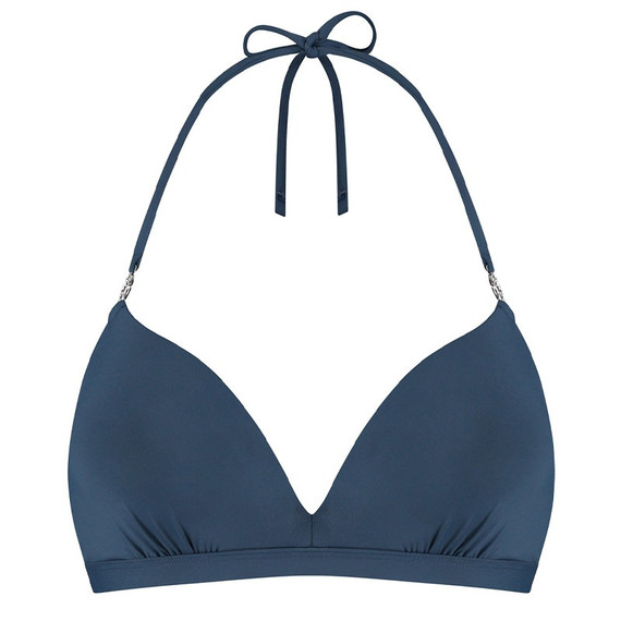Navy Padded Triangle Bikinitop