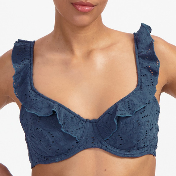 Nightsky Embroidery Bügel Bikini Oberteil