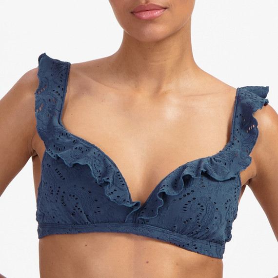 Nightsky Embroidery Plunge Bikinitop