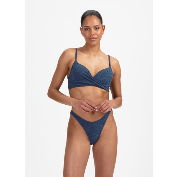 Beachlife Nightsky Embroidery Twist Bikinitop