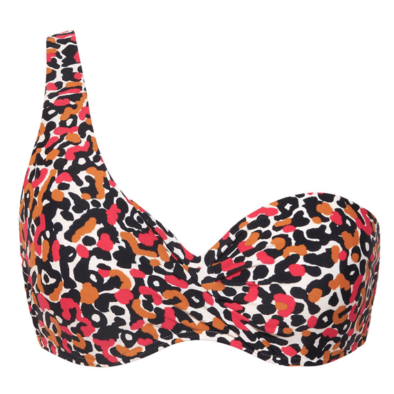Beachlife Wild Pink One Shoulder Bikinitop