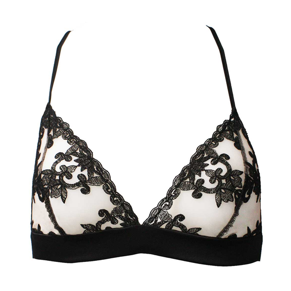 Fleur of England Onyx Bralette Black